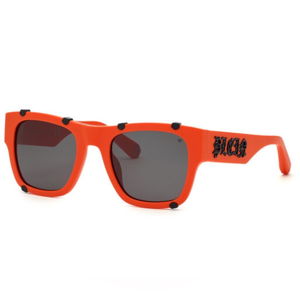 Phillip Plein - Bold Orange and Black Square Sunglasses SPP042W